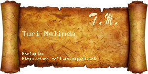 Turi Melinda névjegykártya