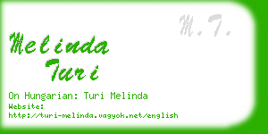 melinda turi business card